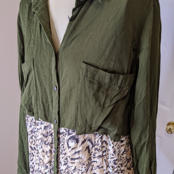 Free people Leopard Animal Print tunic long sleeve blouse - Picture 10 of 10